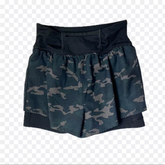 Spanx Women Sz S Get Moving Double Layer Short Black Camo Camouflage Athletic - Picture 6 of 9